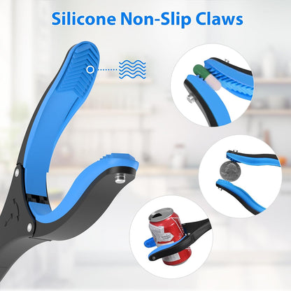 91Cm/36" Litter Pickers Grabber Stick, Helping Hand Grabber for Adults, Disabled, and Elderly, Heavy Duty Pick up Stick, Blue