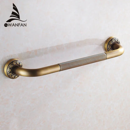 Grab Bars Antique Brass Wall Mounted 52 Cm Bathroom Safety Handles Shower Grab Bar Bathtub Handrail Home Assist Bar Grab 3721F