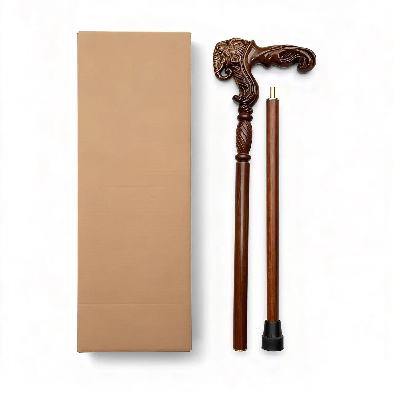 American Elephant Head Wooden Walking Cane - Handcrafted, Ergonomic Grip for Comfort - Unisex Wooden Sculpted Cane - Stylish Wooden Walking Stick Summerwins-#Summerwins#Dealsforyoudays#Father'Sdaygift Tool Equipment