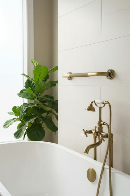 Premium Brass Bathroom Grab Bar - 20 in/52 cm