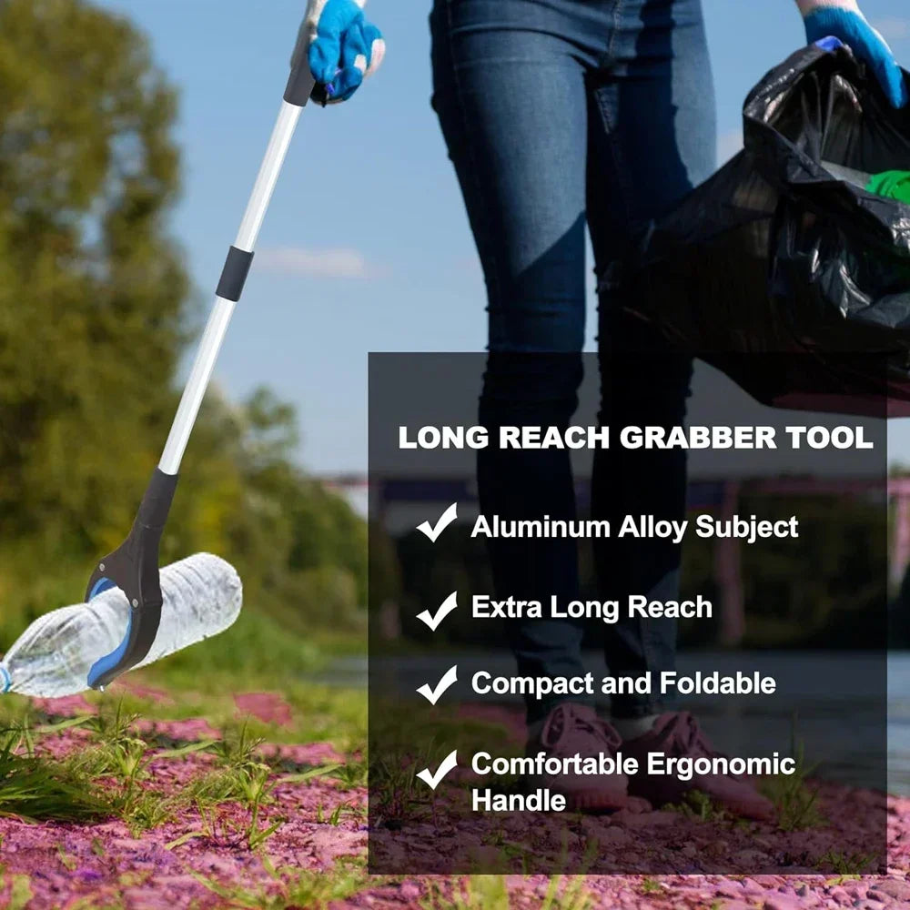 Foldable Gripper Extender Hand Tools Litter Reachers Pickers Collapsible Garbage Reacher Grabber Pick up Tools Long Handy Trash