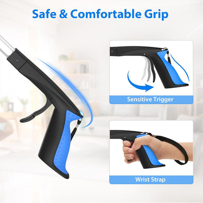 91Cm/36" Litter Pickers Grabber Stick, Helping Hand Grabber for Adults, Disabled, and Elderly, Heavy Duty Pick up Stick, Blue