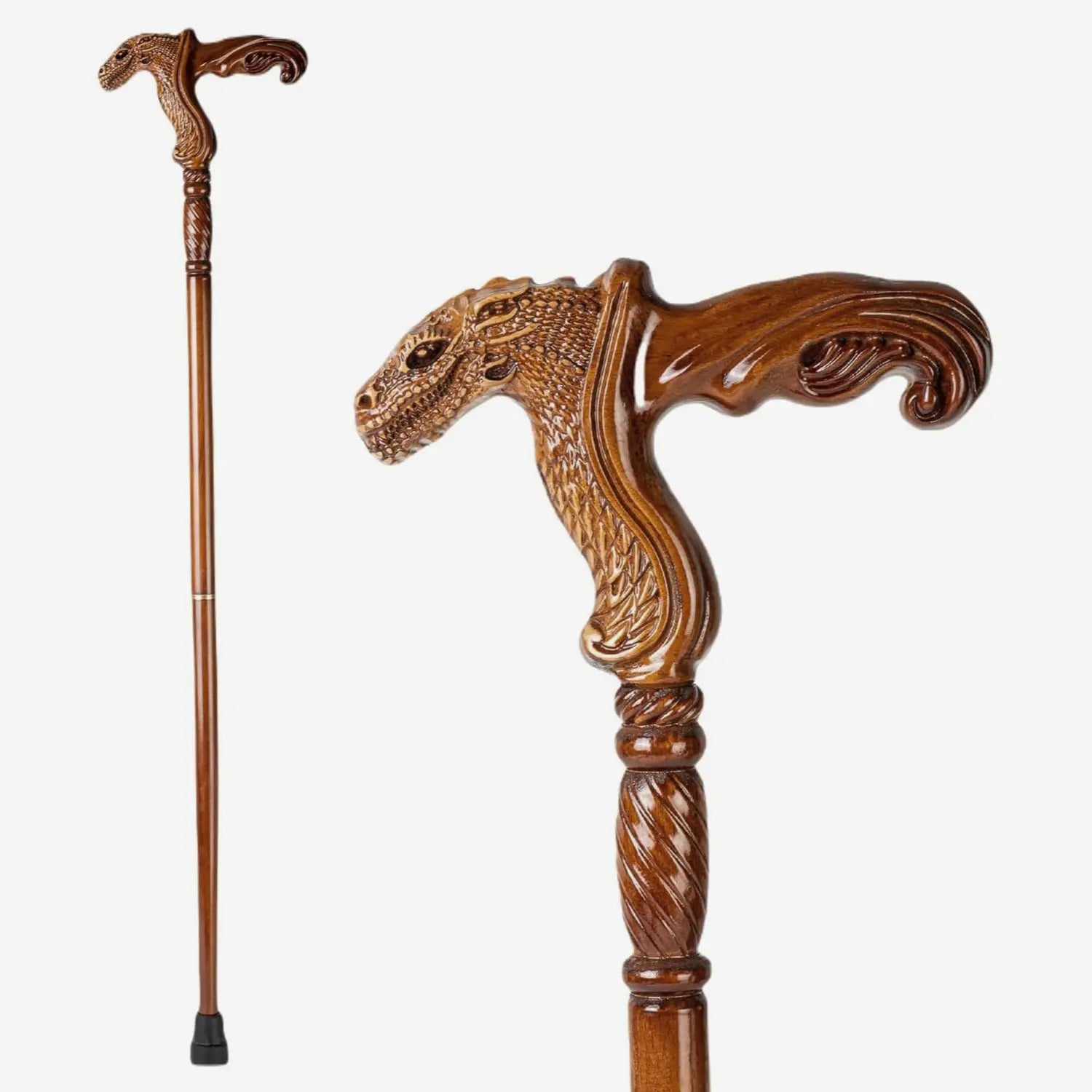 American Elephant Head Wooden Walking Cane - Handcrafted, Ergonomic Grip for Comfort - Unisex Wooden Sculpted Cane - Stylish Wooden Walking Stick Summerwins-#Summerwins#Dealsforyoudays#Father'Sdaygift Tool Equipment