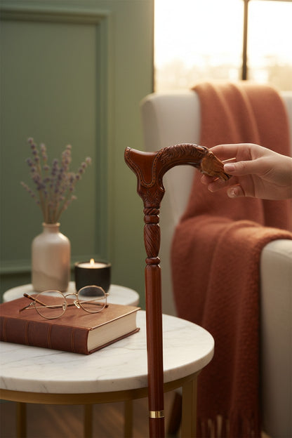 8 Styles Premium Beech Wood Elegant Walking Canes